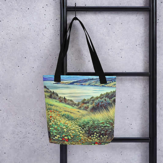 Columbia River - Digital Art - Tote bag