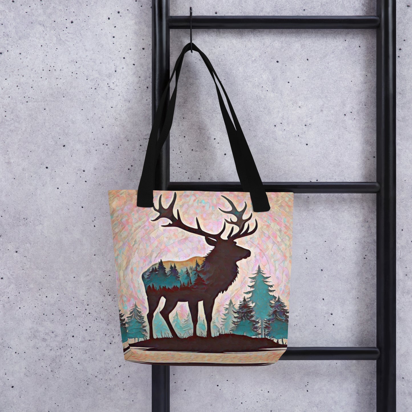 Oregon Elk in the Forest - Tote bag