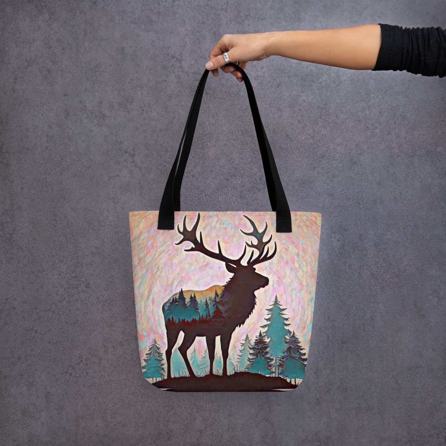 Oregon Elk in the Forest - Tote bag