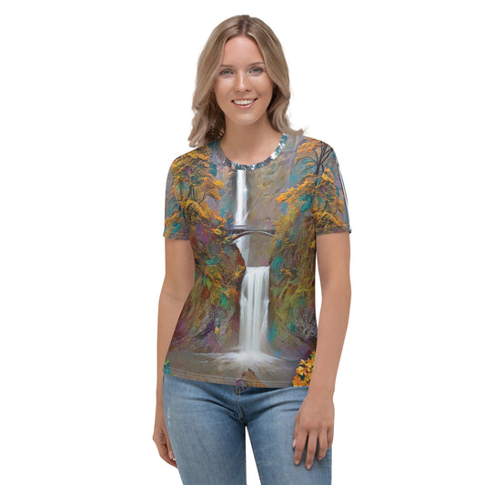 Multnomah Falls - Digital Art - Women's T-shirt