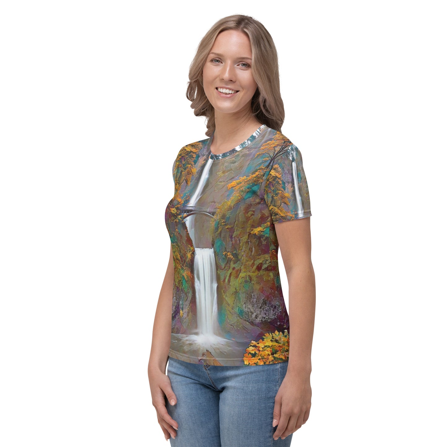 Multnomah Falls - Digital Art - Women's T-shirt