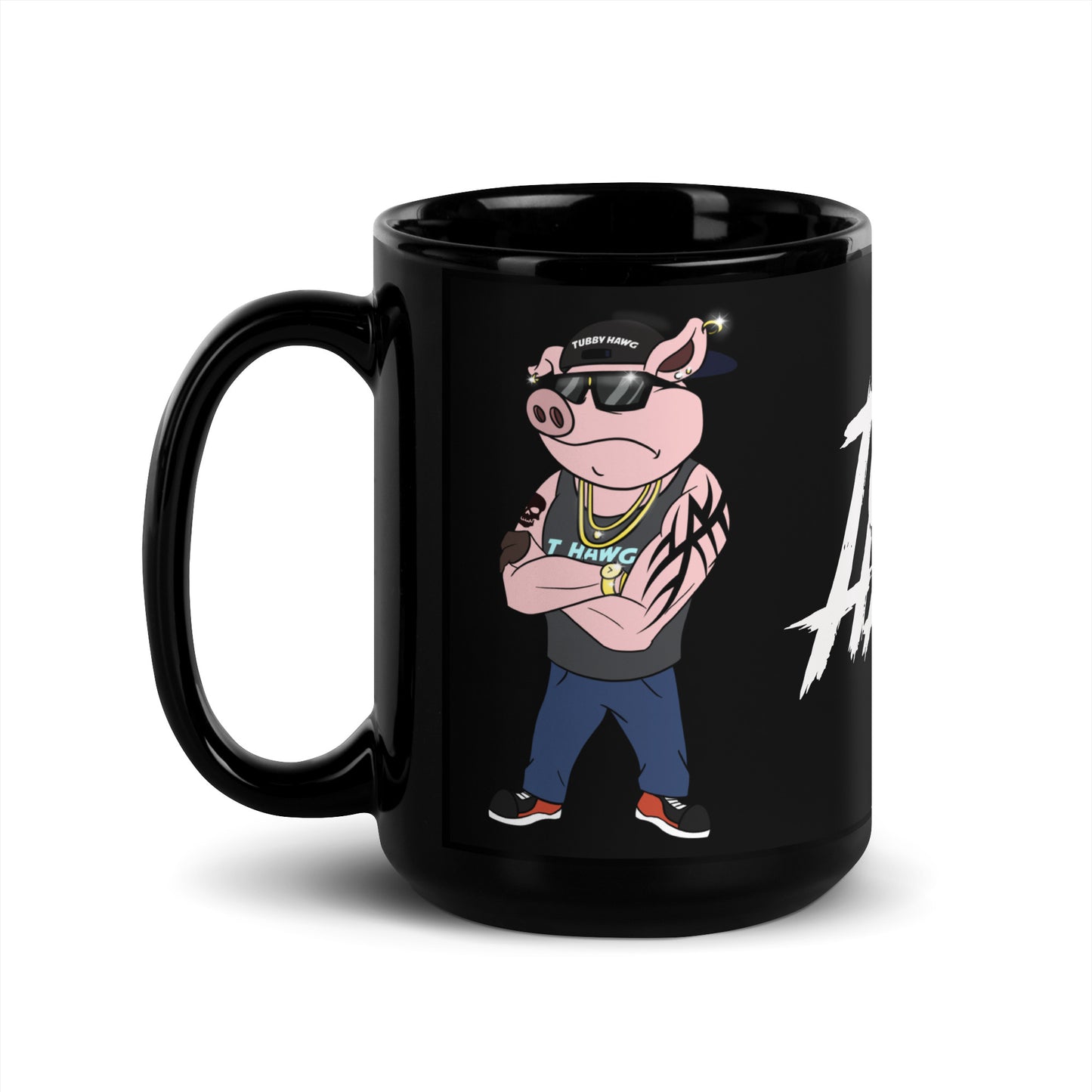 TUBBY HAWG - Black Glossy Mug