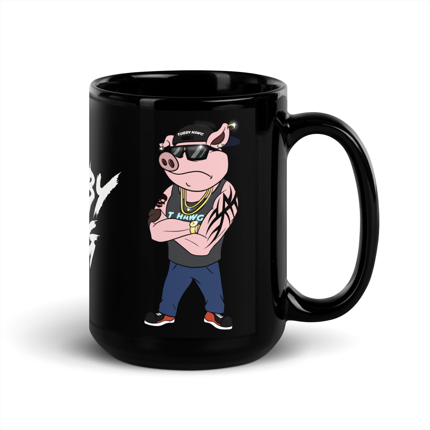 TUBBY HAWG - Black Glossy Mug