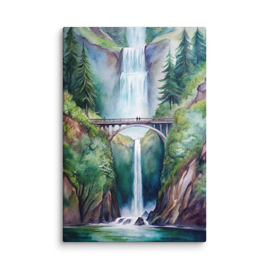 Multnomah Falls - 40x60 Big Canvas Art