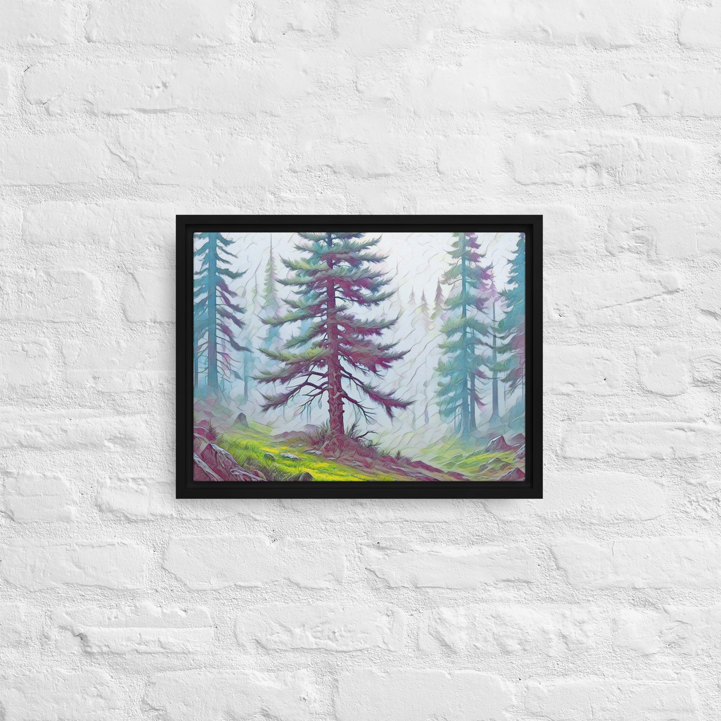 Into the Oregon Woods - Digital Art - Framed canvas - FREE SHIPPING