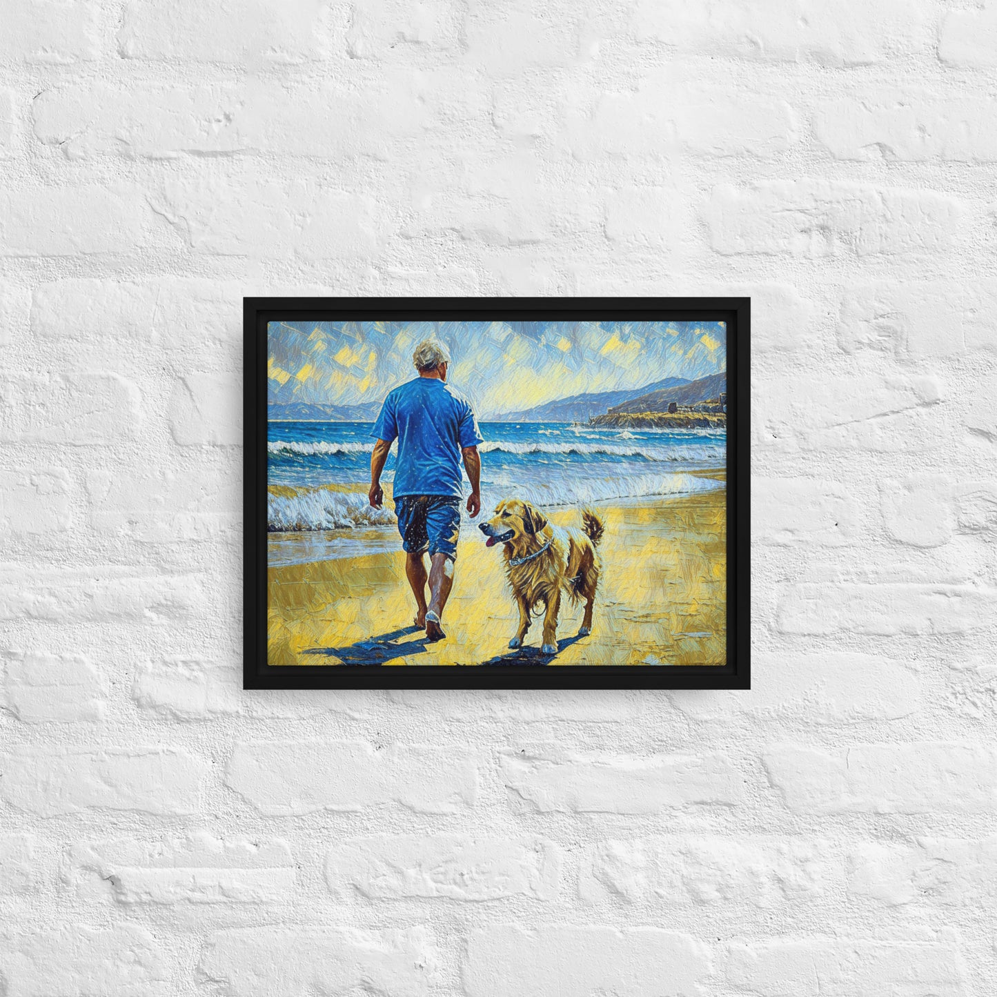 Weekend at the Beach - Digital Art - Framed canvas - FREE SHIPPING