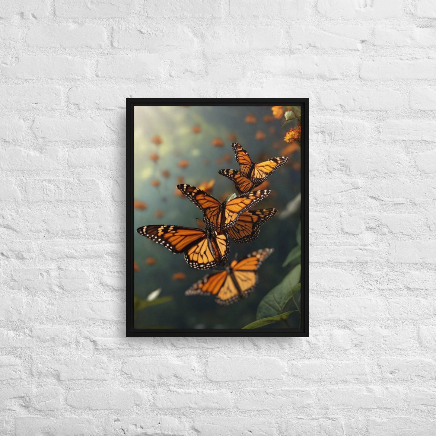 Butterflies in Oregon - Digital Art - Framed canvas - FREE SHIPPING