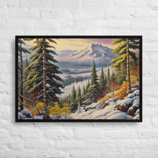 Winter Trail - Digital Art - Framed canvas - FREE SHIPPING