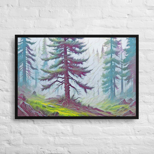 Into the Oregon Woods - Digital Art - Framed canvas - FREE SHIPPING