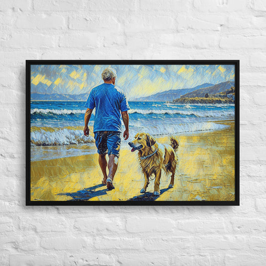 Weekend at the Beach - Digital Art - Framed canvas - FREE SHIPPING