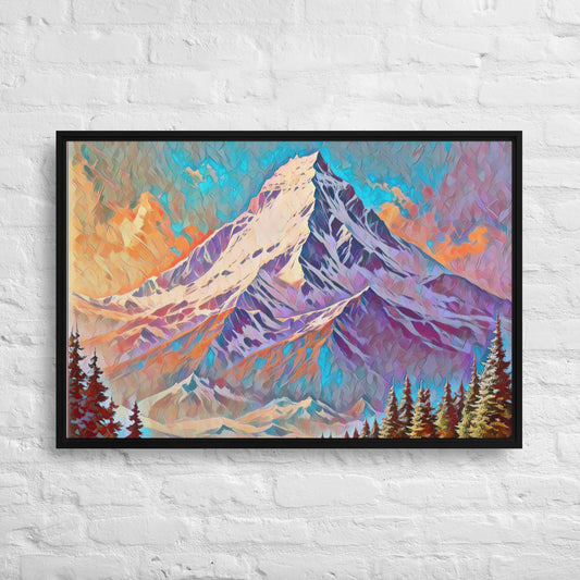 Pacific NW - Digital Art - Framed canvas - FREE SHIPPING