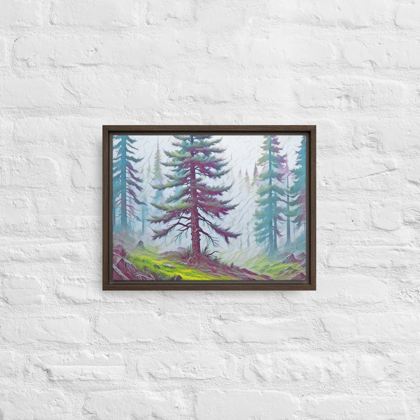 Into the Oregon Woods - Digital Art - Framed canvas - FREE SHIPPING