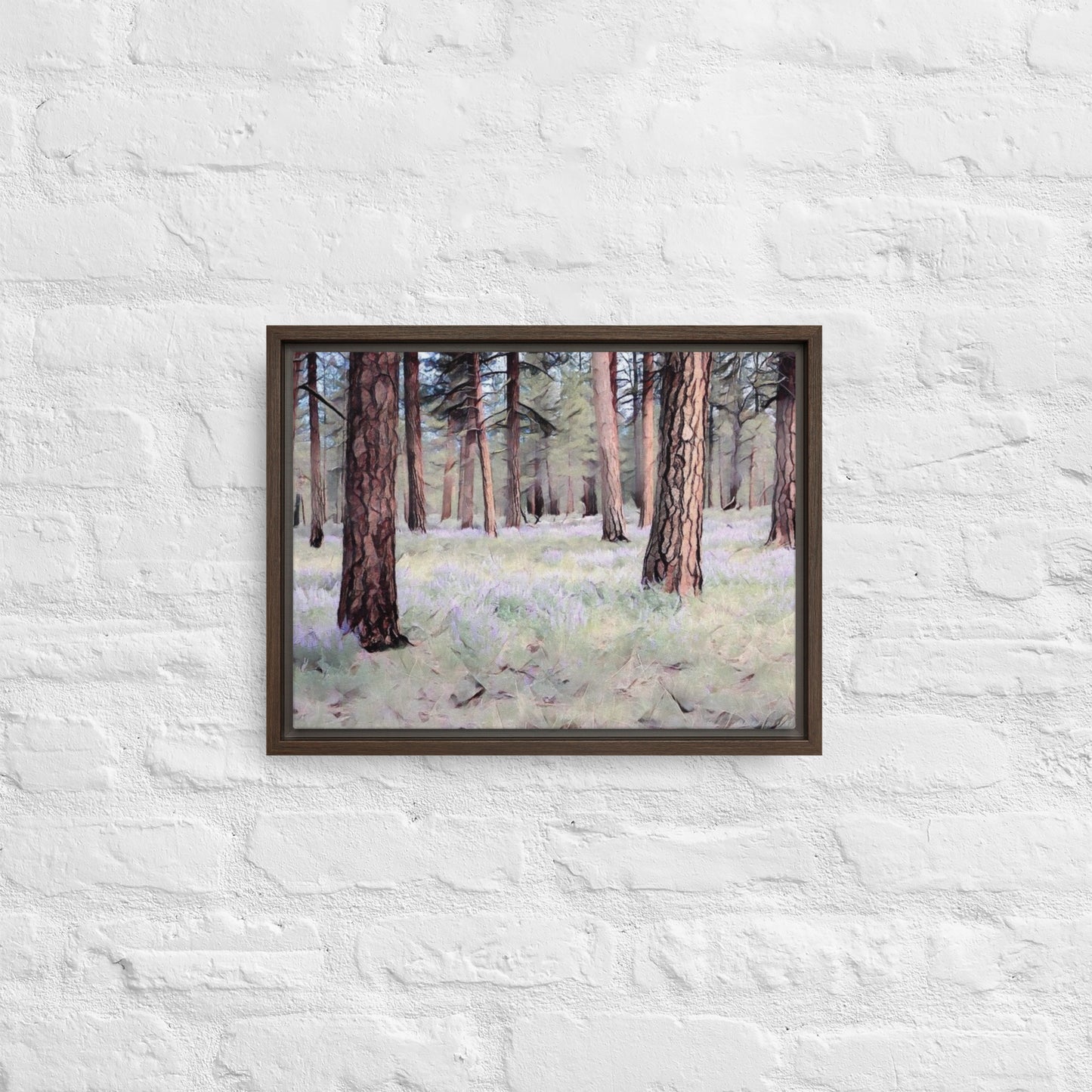 Central Oregon Forest - Digital Art - Framed canvas - FREE SHIPPING