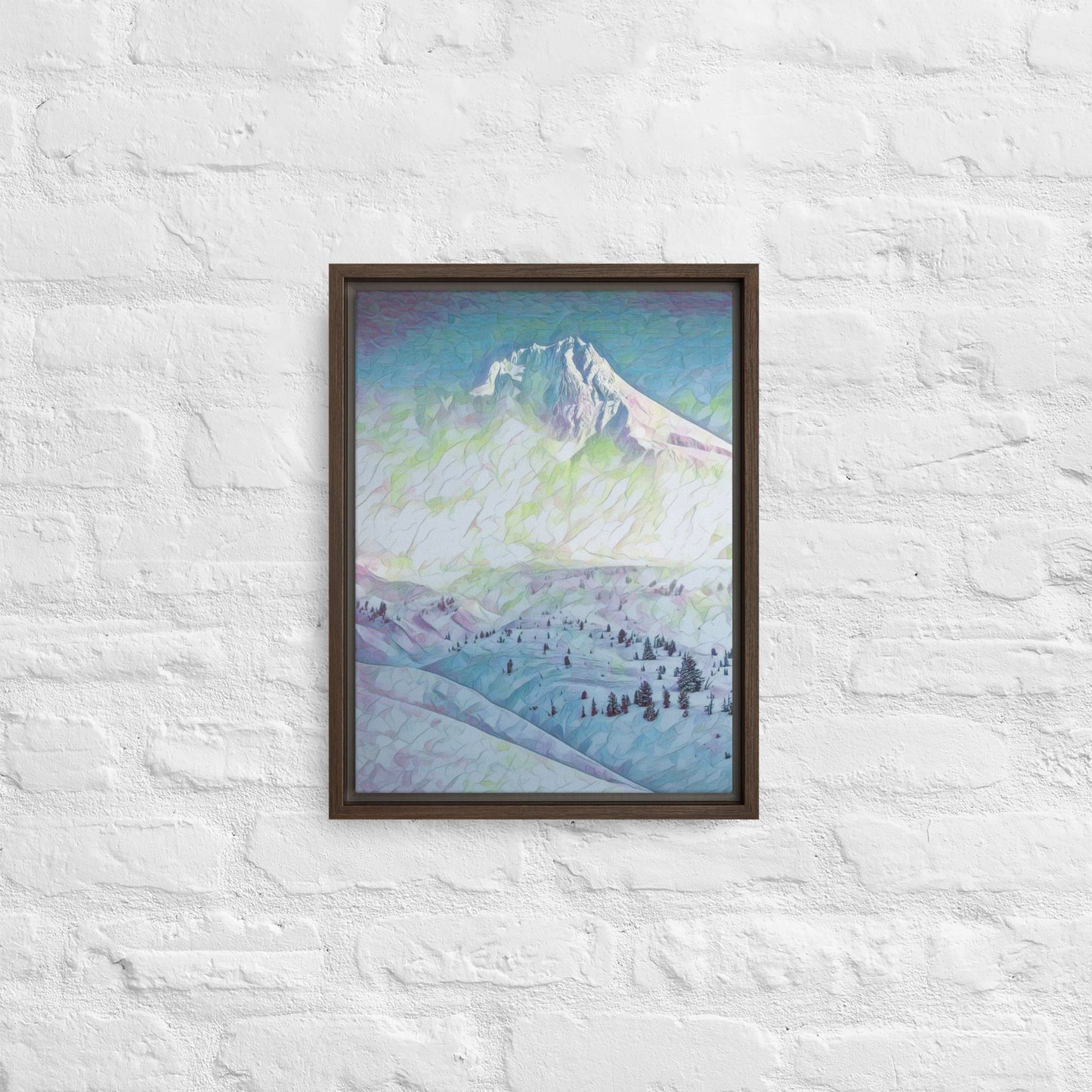 Mount Hood - Digital Art - Framed canvas - FREE SHIPPING