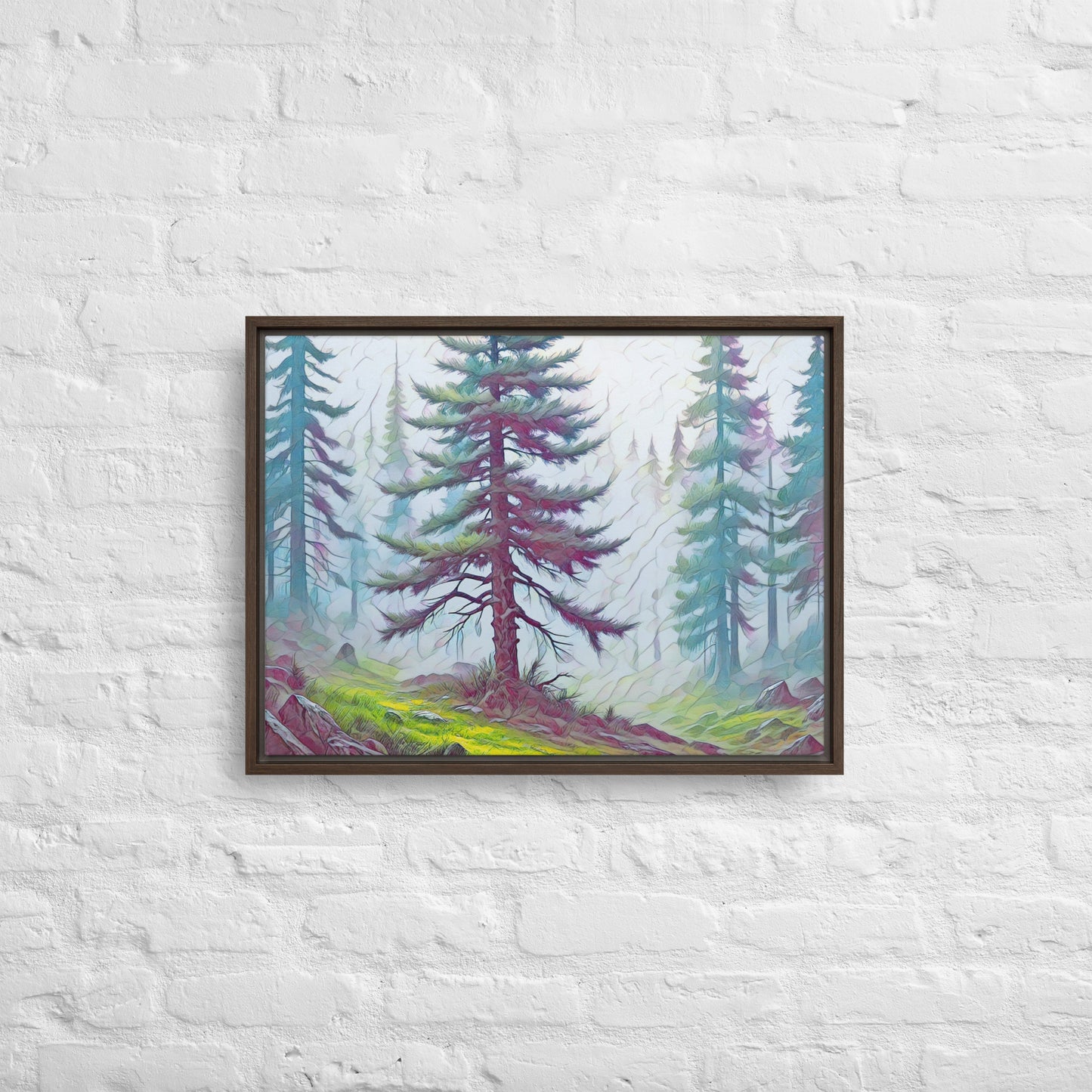 Into the Oregon Woods - Digital Art - Framed canvas - FREE SHIPPING