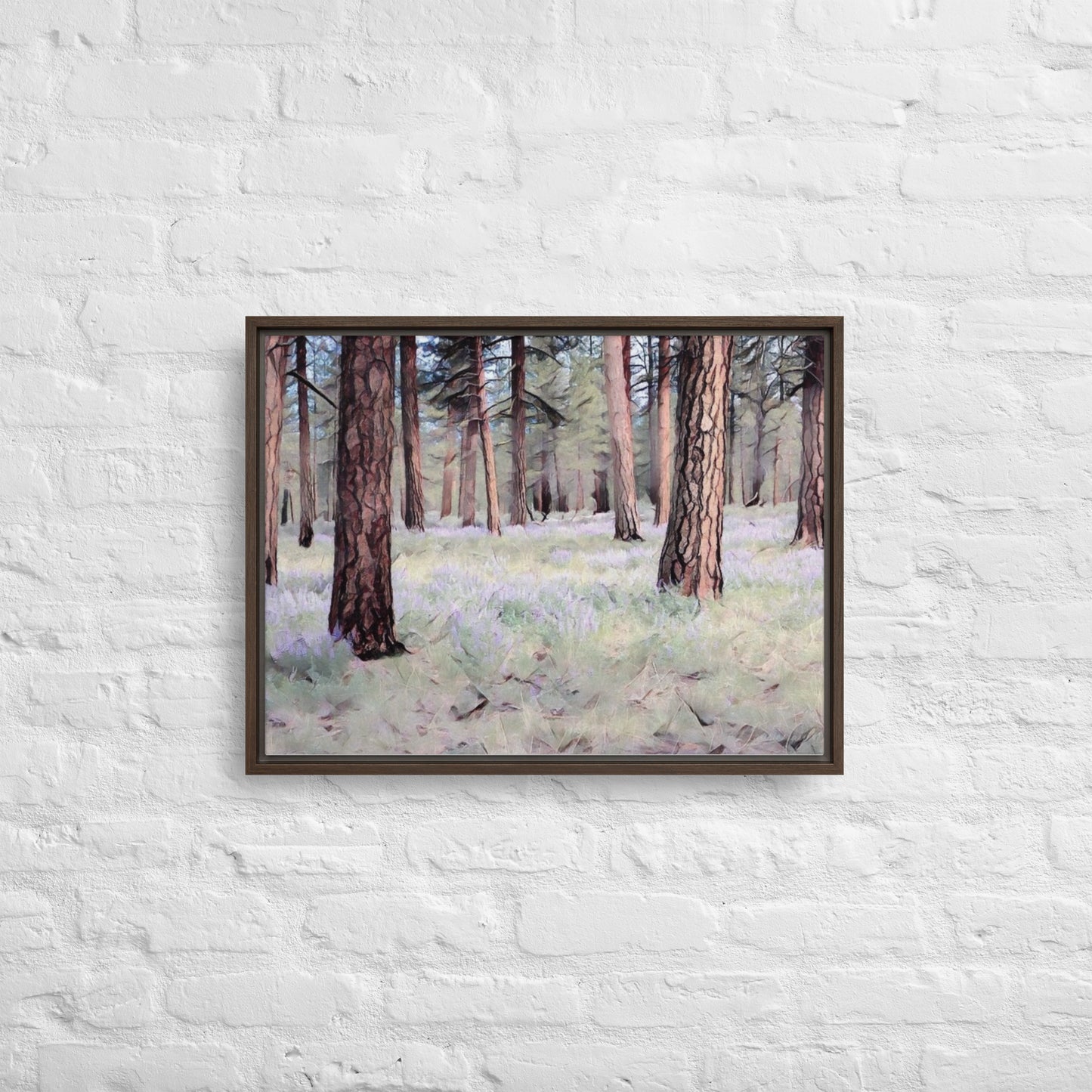 Central Oregon Forest - Digital Art - Framed canvas - FREE SHIPPING