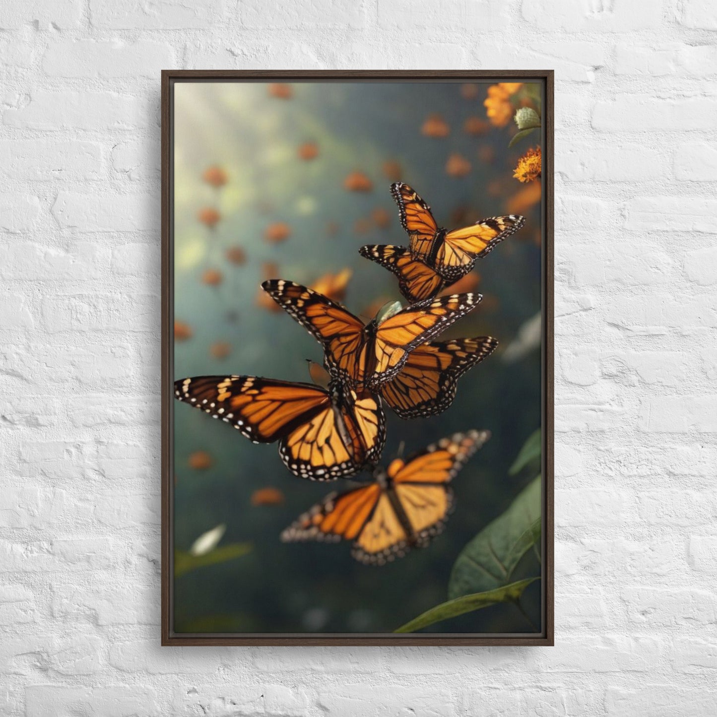 Butterflies in Oregon - Digital Art - Framed canvas - FREE SHIPPING