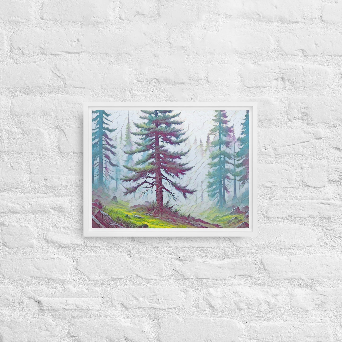 Into the Oregon Woods - Digital Art - Framed canvas - FREE SHIPPING