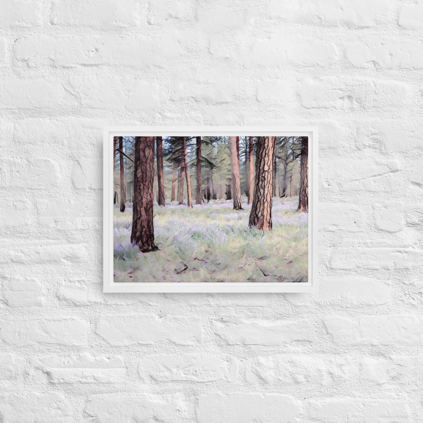 Central Oregon Forest - Digital Art - Framed canvas - FREE SHIPPING