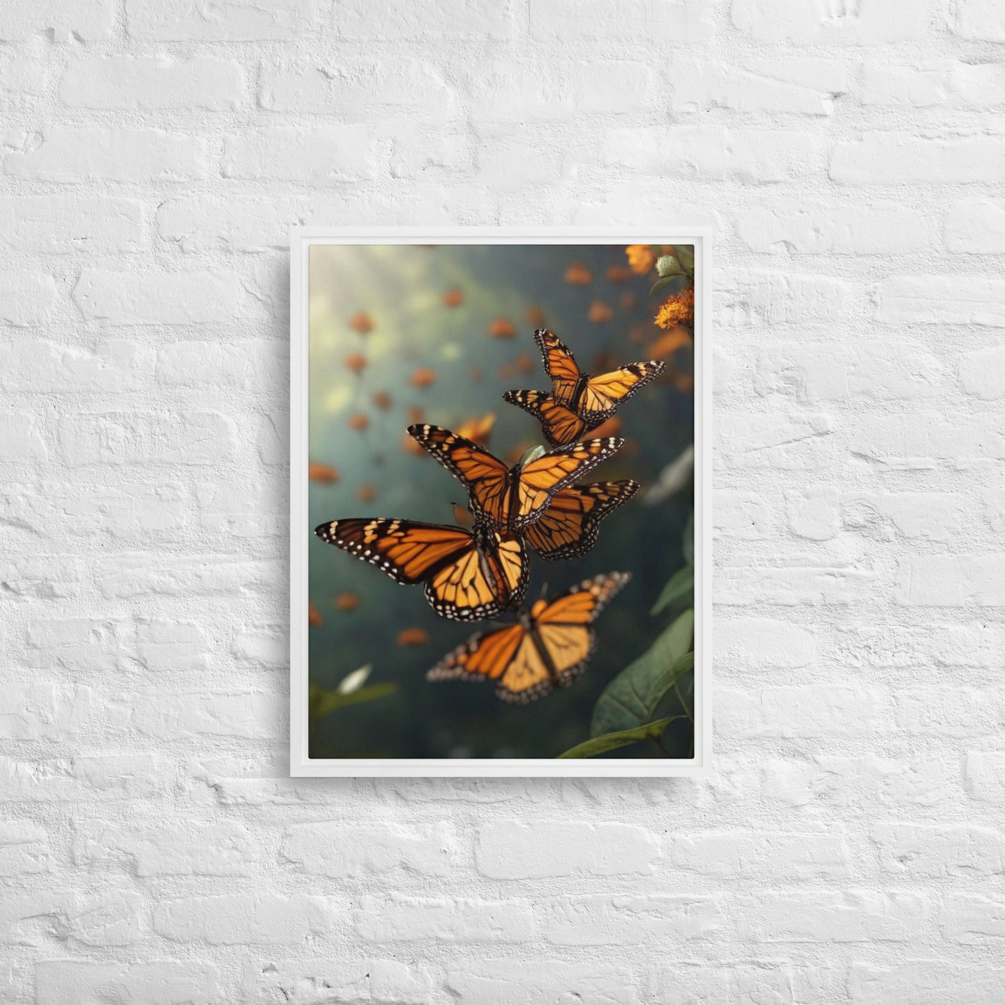 Butterflies in Oregon - Digital Art - Framed canvas - FREE SHIPPING