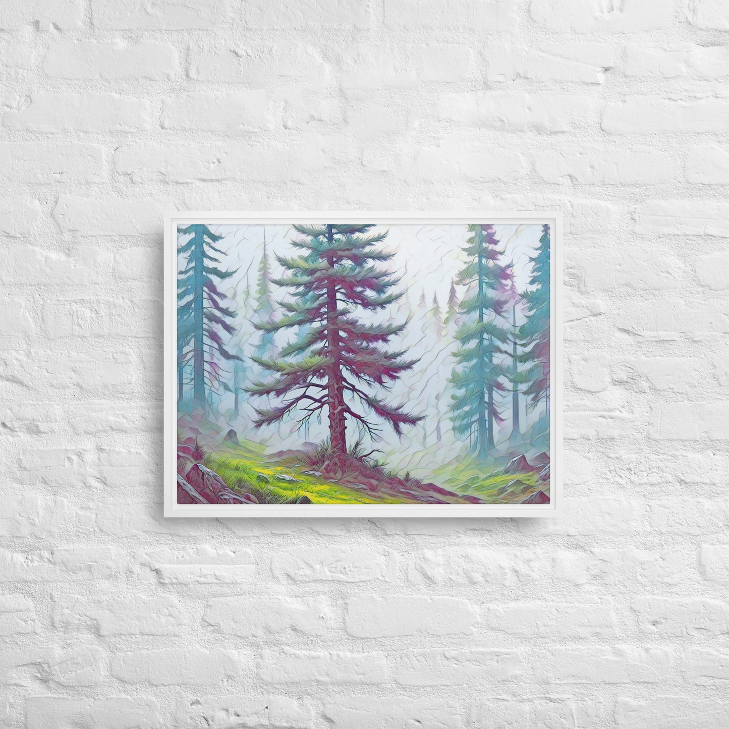 Into the Oregon Woods - Digital Art - Framed canvas - FREE SHIPPING