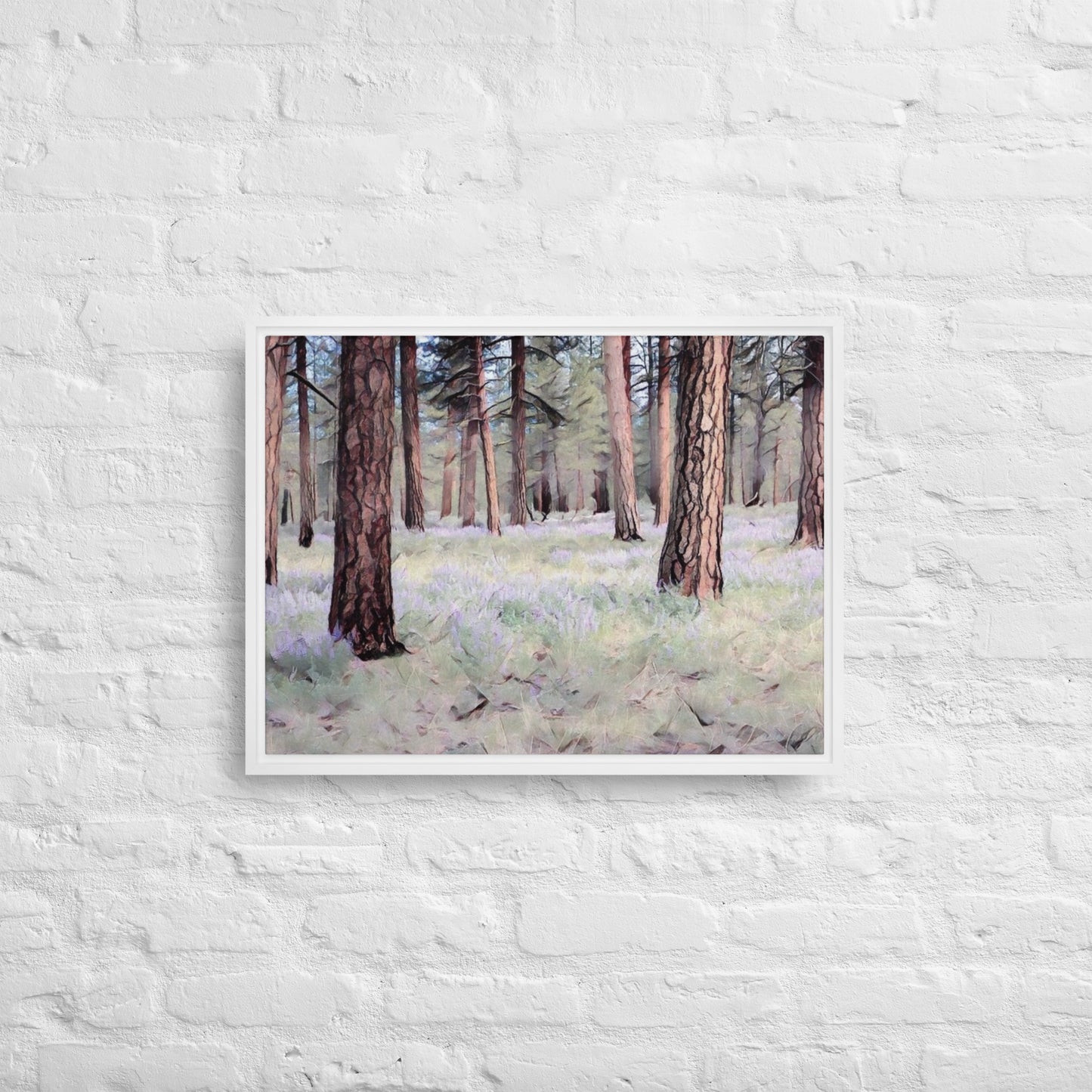 Central Oregon Forest - Digital Art - Framed canvas - FREE SHIPPING