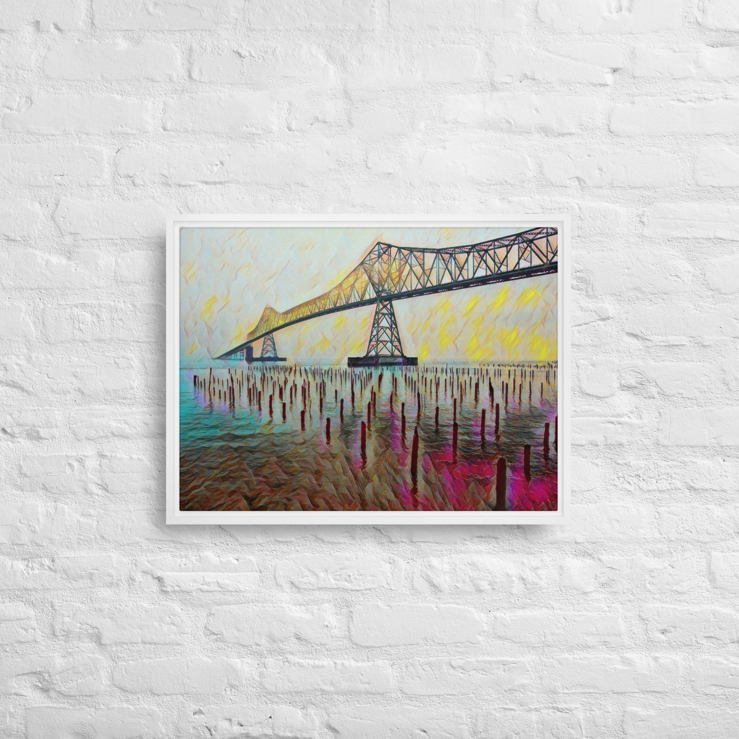 Astoria Bridge - Digital Art - Framed canvas - FREE SHIPPING