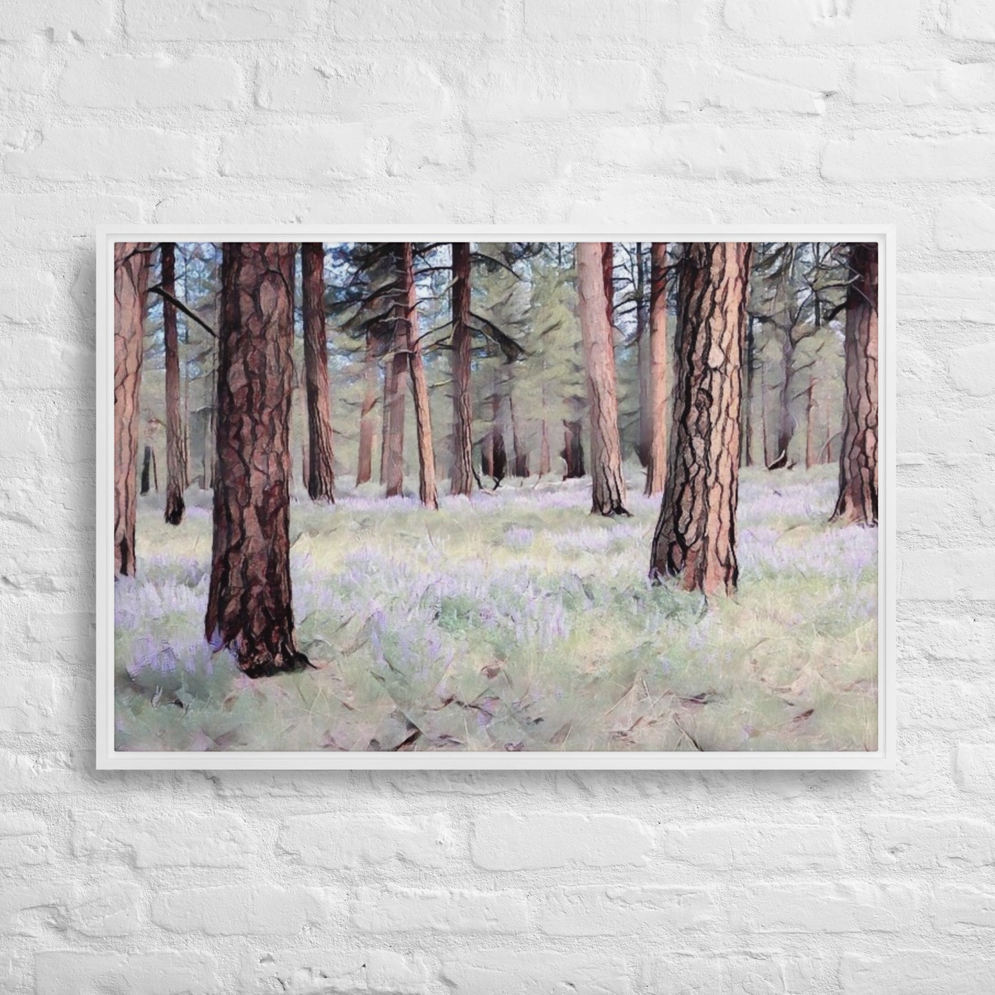 Central Oregon Forest - Digital Art - Framed canvas - FREE SHIPPING