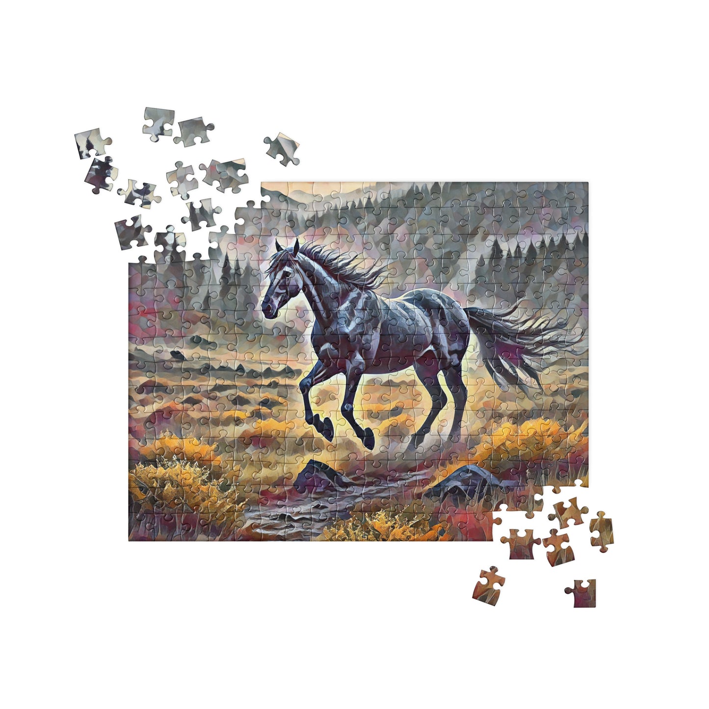 Oregon Running Horse - Digital Art - Jigsaw puzzle