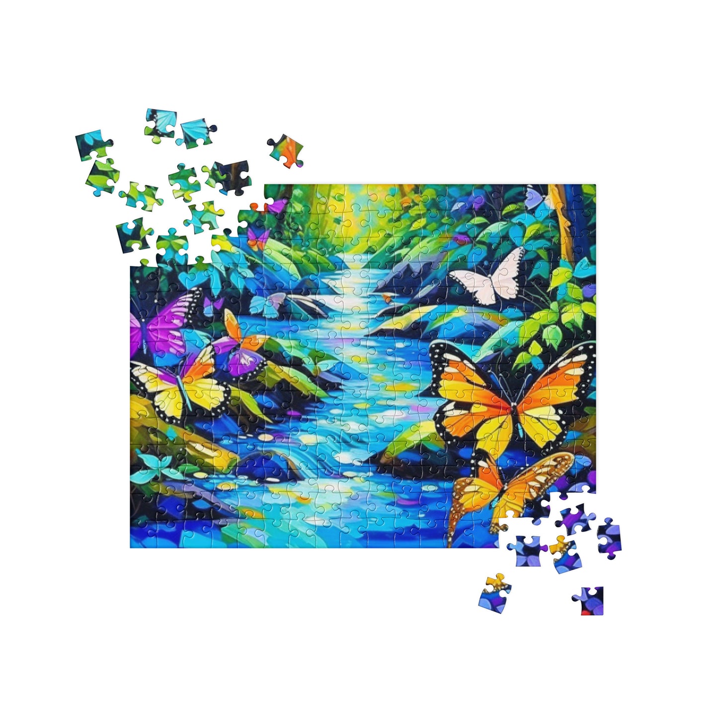 Oregon Butterflies in the Forest - Jigsaw puzzle