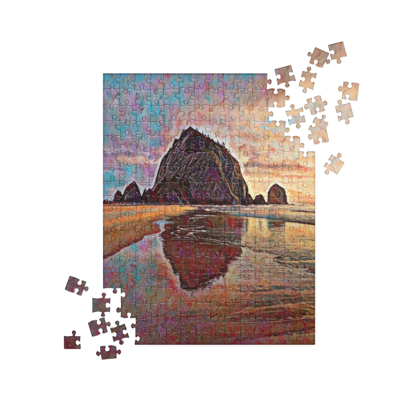 Haystack Rock - Digital Art - Jigsaw puzzle