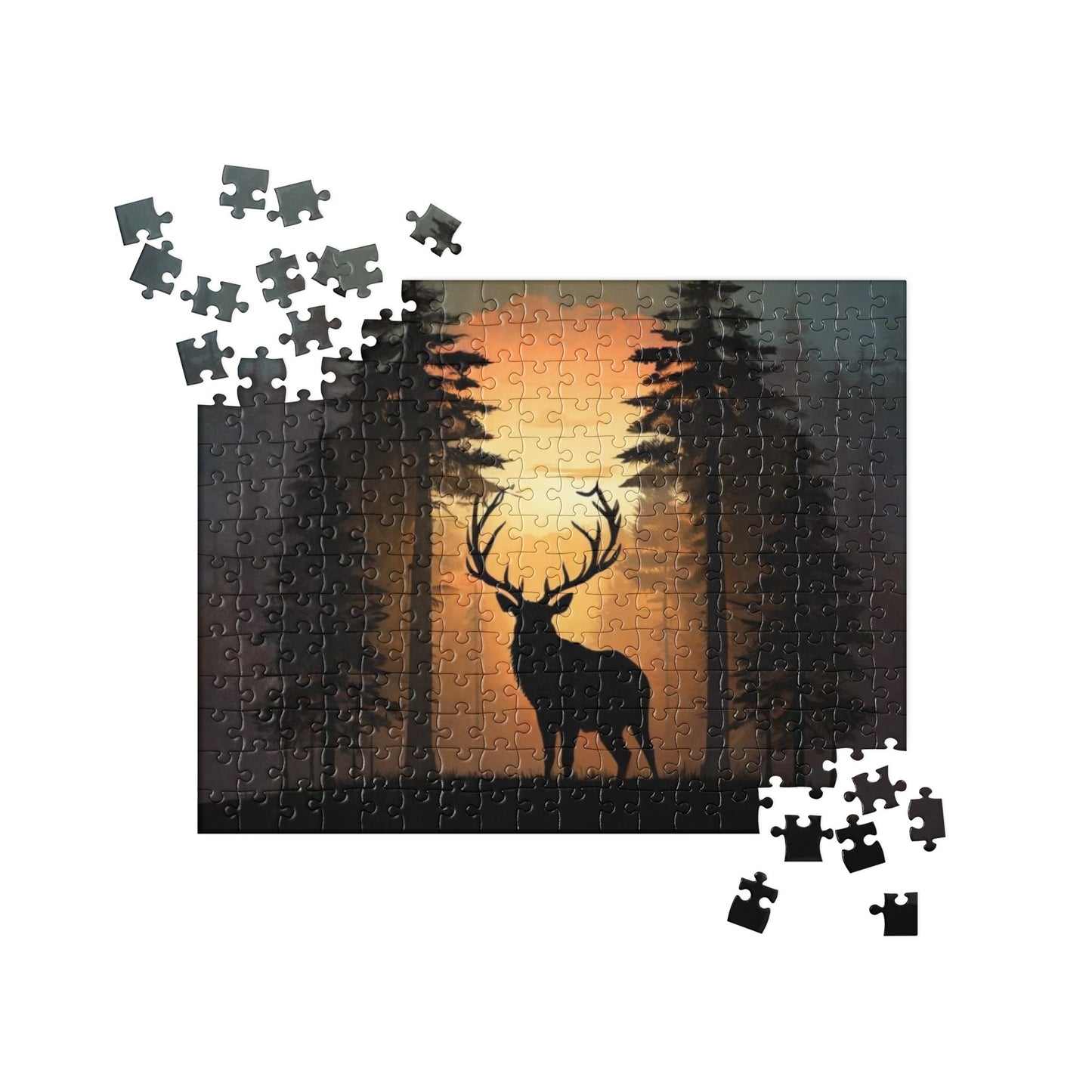 Elk at Sunset - Jigsaw puzzle