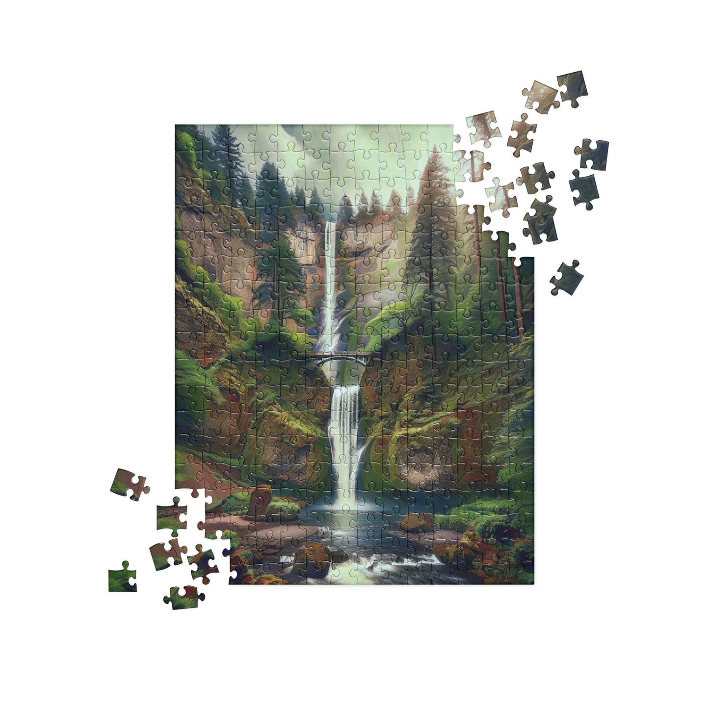 Multnomah Falls/2 - Digital Art - Jigsaw puzzle