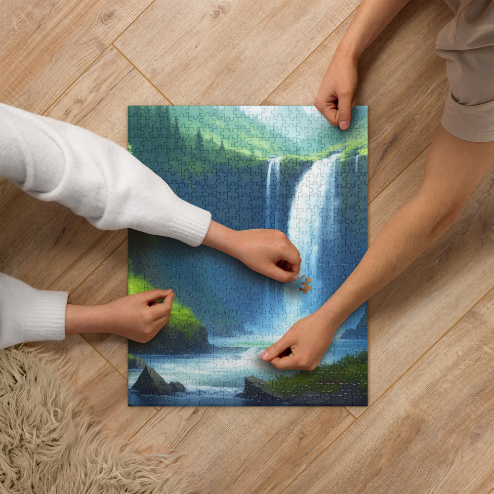 Beautiful Oregon Waterfalls - Digital Art - Jigsaw puzzle