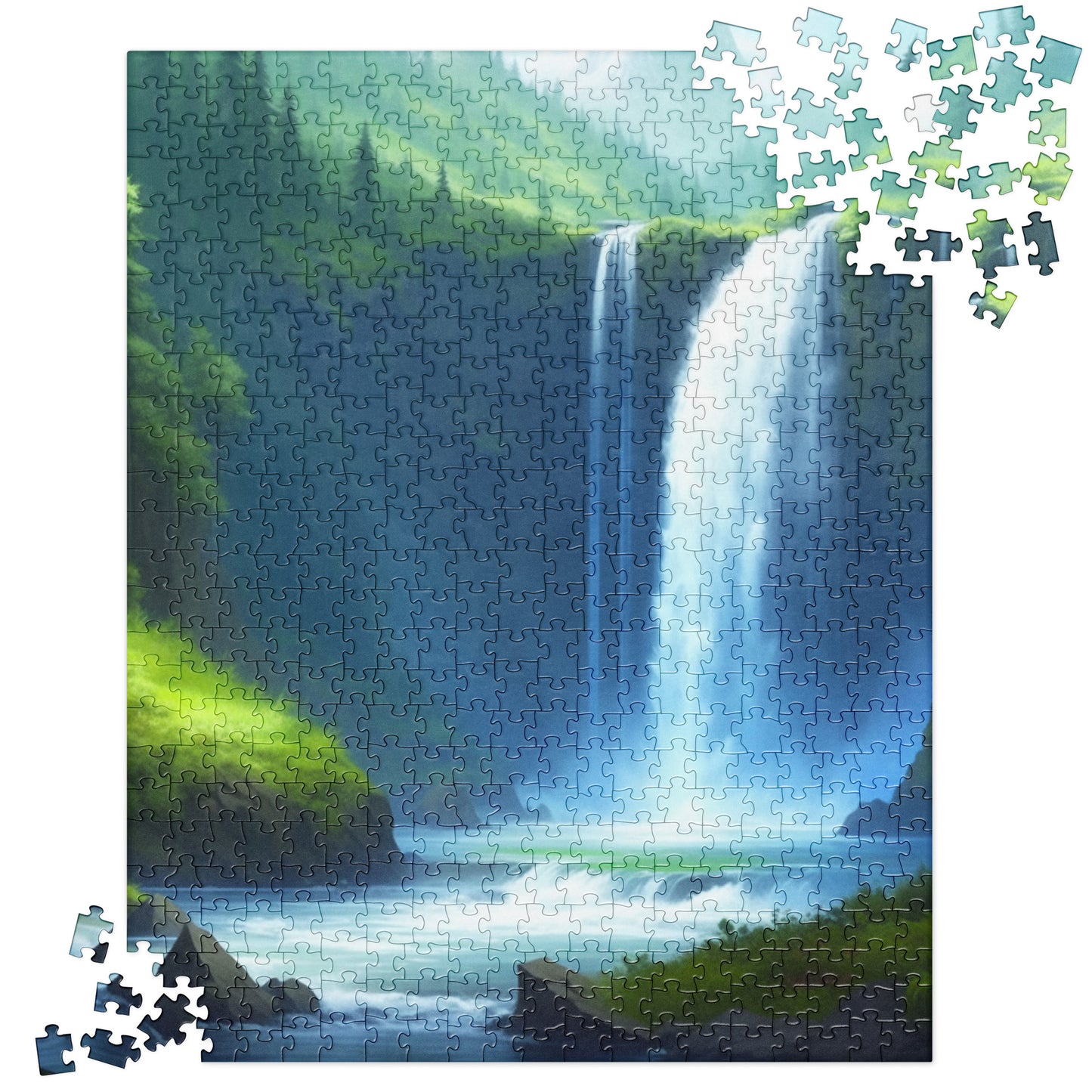 Beautiful Oregon Waterfalls - Digital Art - Jigsaw puzzle