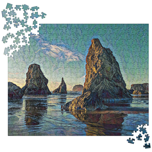 Bandon Oregon - Digital Art - Jigsaw puzzle