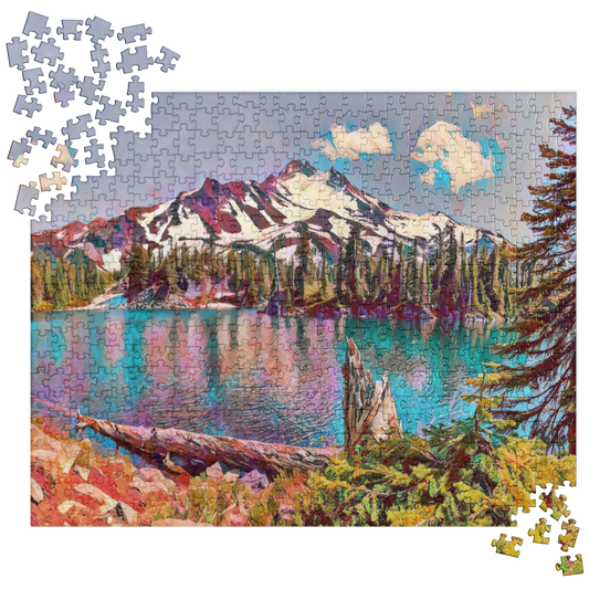 Mount Jefferson - Digital Art - Jigsaw puzzle