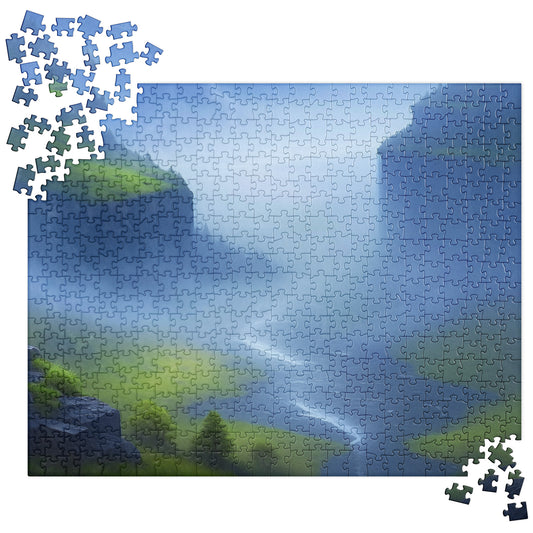 Foggy River - Digital Art - Jigsaw puzzle