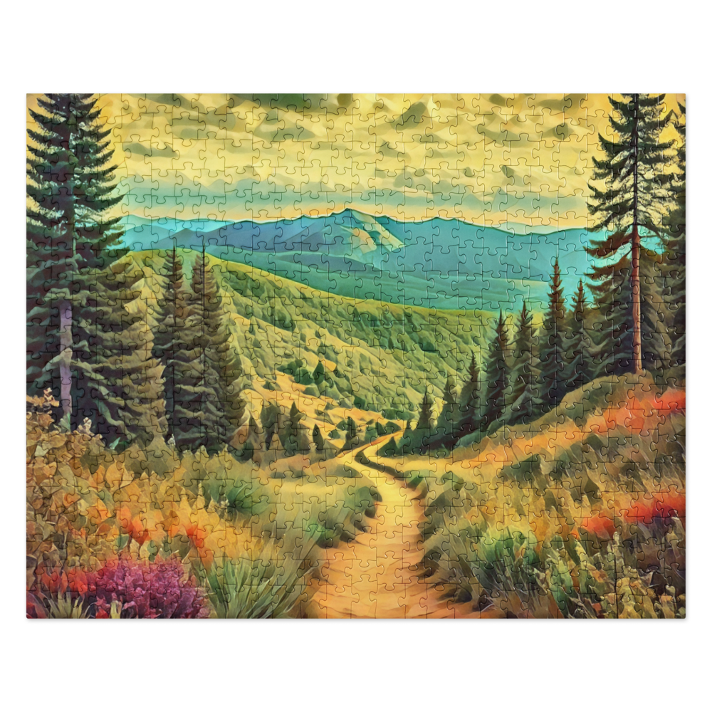 Hiking Oregon - Digital Art - Jigsaw puzzle