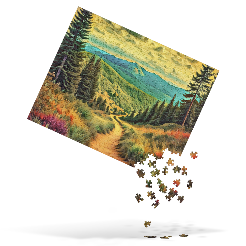 Hiking Oregon - Digital Art - Jigsaw puzzle