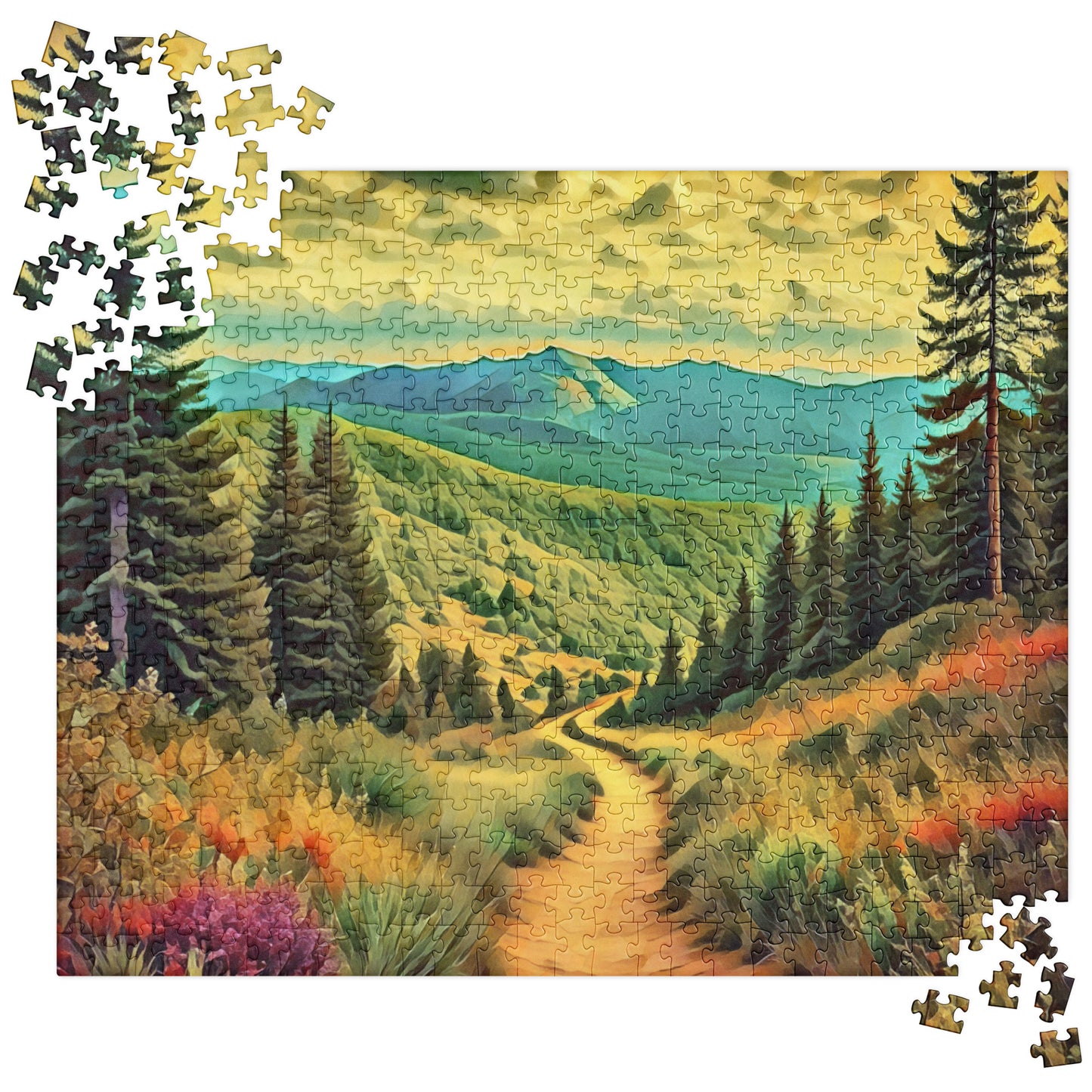 Hiking Oregon - Digital Art - Jigsaw puzzle