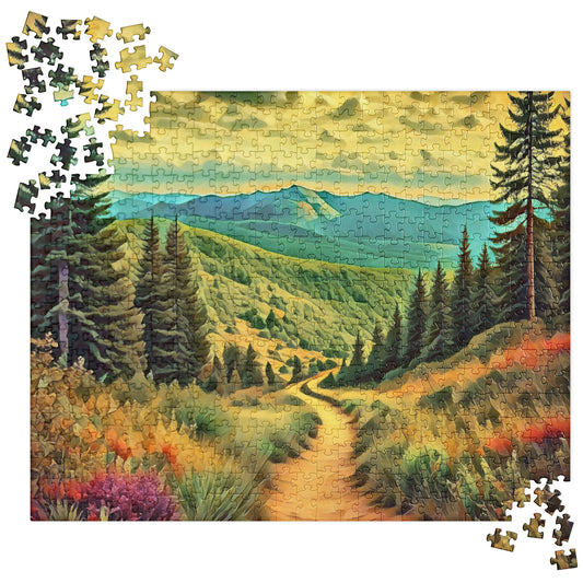 Hiking Oregon - Digital Art - Jigsaw puzzle