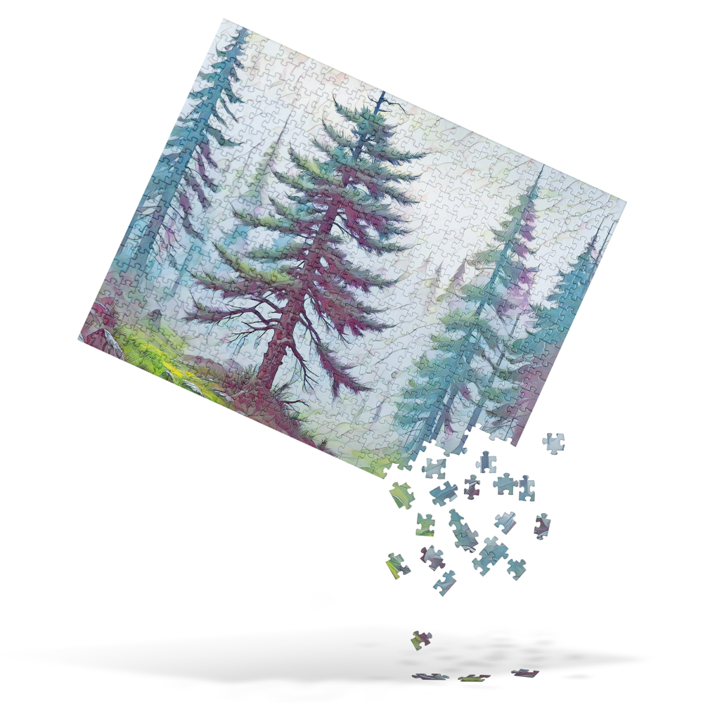 into the Oregon Woods - Digital Art - Jigsaw puzzle