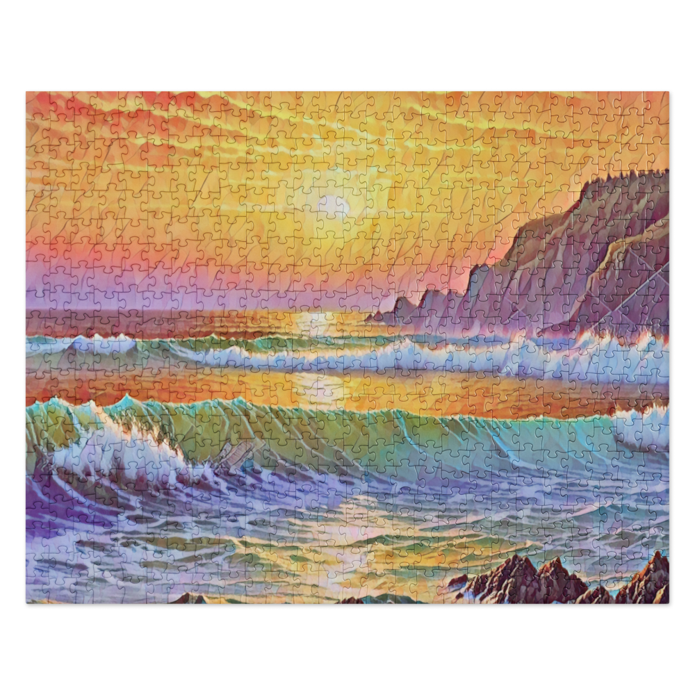 Oregon Coast Sunset - Digital Art - Jigsaw puzzle