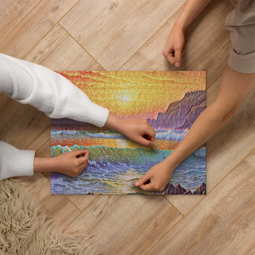 Oregon Coast Sunset - Digital Art - Jigsaw puzzle