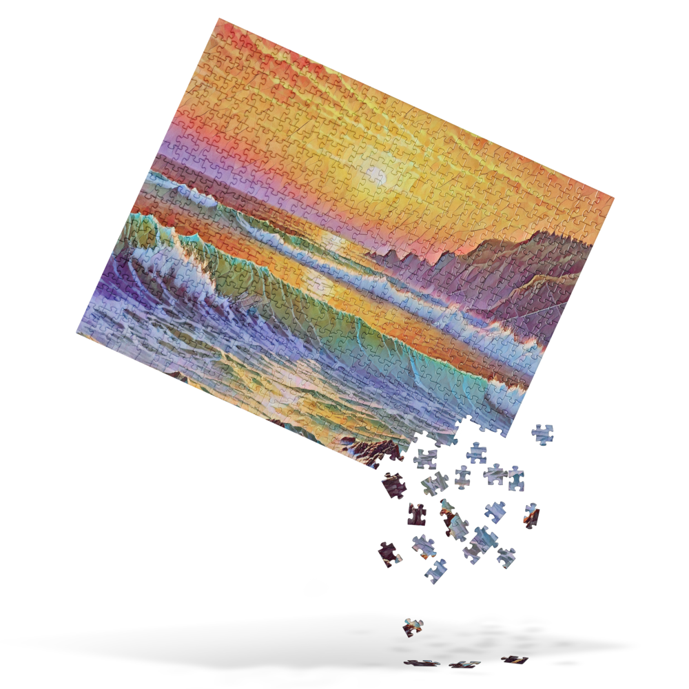 Oregon Coast Sunset - Digital Art - Jigsaw puzzle