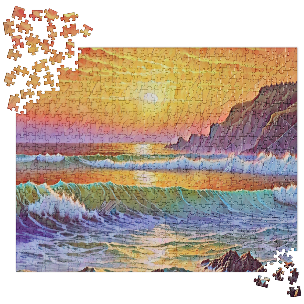 Oregon Coast Sunset - Digital Art - Jigsaw puzzle