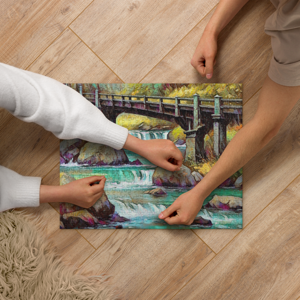 Oregon Bridge - Digital Art - Jigsaw puzzle