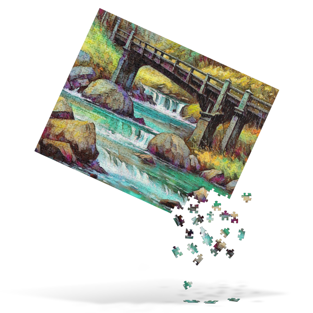 Oregon Bridge - Digital Art - Jigsaw puzzle