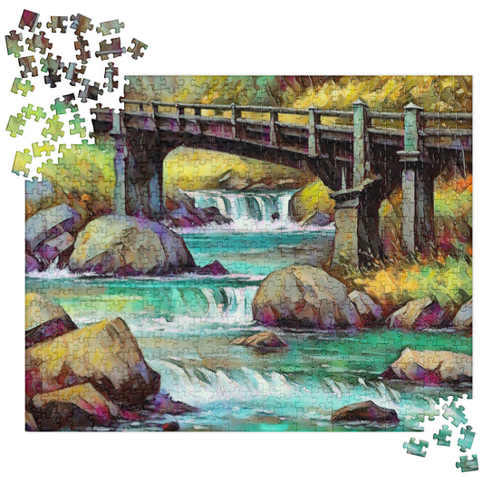 Oregon Bridge - Digital Art - Jigsaw puzzle